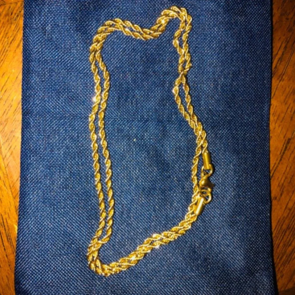 UNISEX 18K GOLD CHAIN MULTIPLE SIZES!